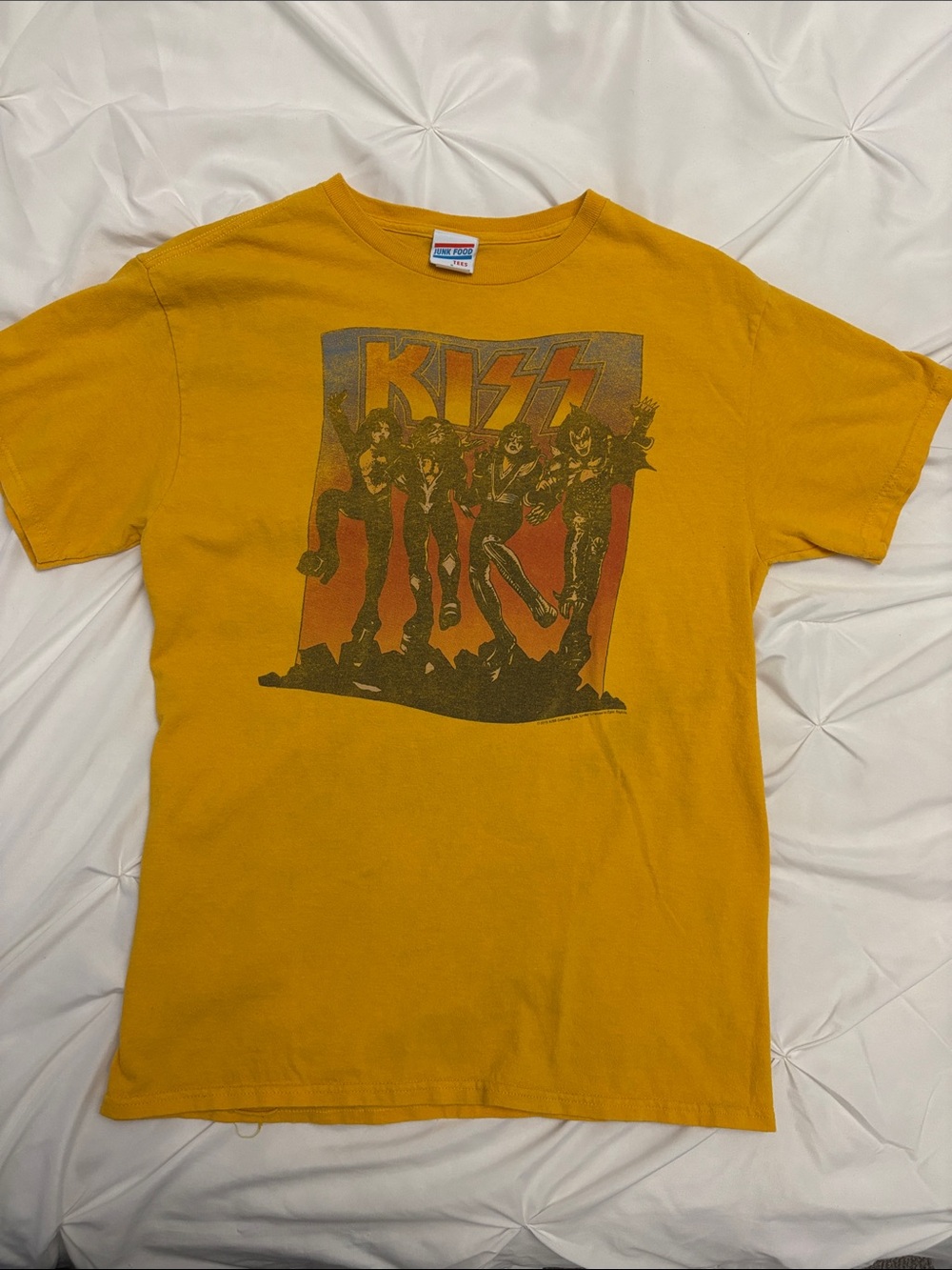Junk Food Kiss T-Shirt in Yellow